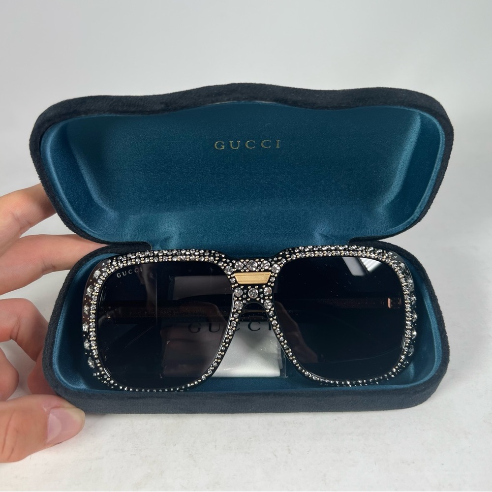 Black Dapper Dan 0427 Crystal Logo Retro Gg0427 Limited 002 Sunglasses